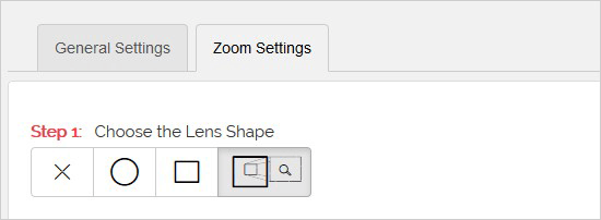 Wählen Sie die Zoomlinsenform
