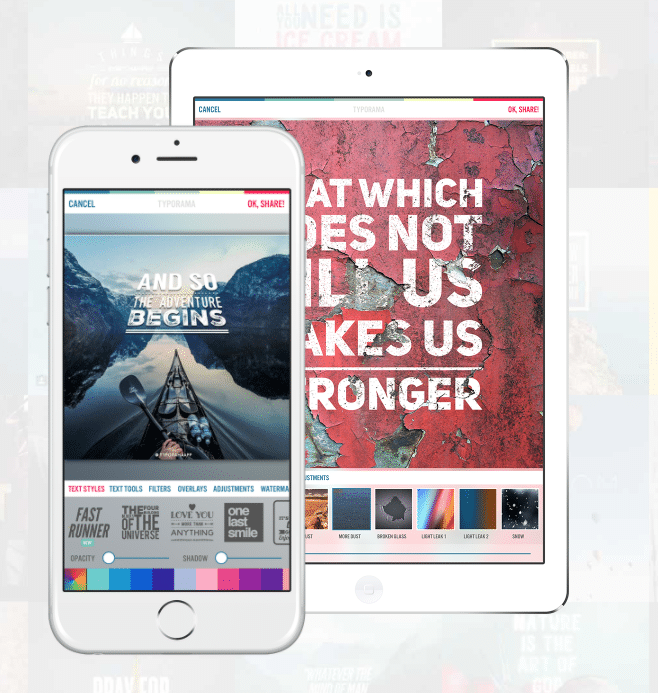 Typorama der Instagram-Geschichten-App
