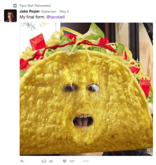 Snapchat-Objektiv von Taco Bell