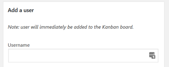 Kanban Boards für WordPress Plugin - Einstellungen, Benutzer, Benutzer hinzufügen