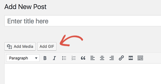 GIF-Button im WordPress-Post-Editor hinzufügen