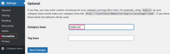 Mit WordPress können Sie auch das Kategoriepräfix in Kategorie-URLs ändern