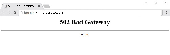 502 fehlerhaftes Gateway im Browser