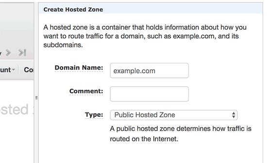 Domain zu einer gehosteten Zone hinzufügen