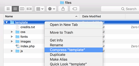 ZIP-Datei auf dem Mac erstellen