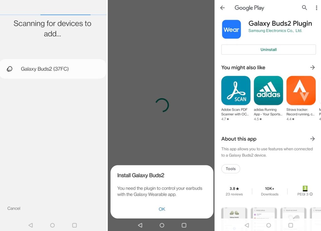 Samsung Galaxy Buds 2 Wearable App einrichten