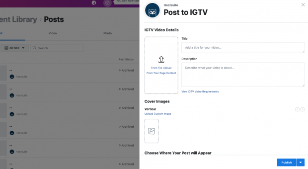 So planen Sie IGTV-Videos Schritt 4