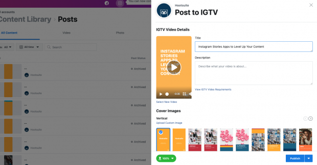 So planen Sie IGTV-Videos Schritt 6