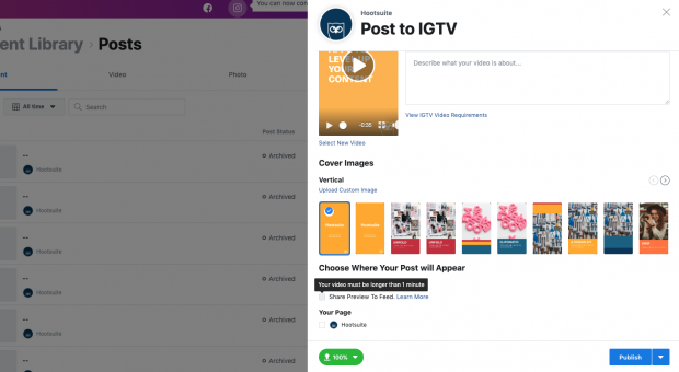 So planen Sie IGTV-Videos Schritt 8