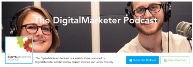 Das Podcast-Banner von DigitalMarketer