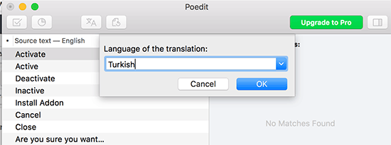 Wählen Sie die Sprache für Ihre Übersetzung