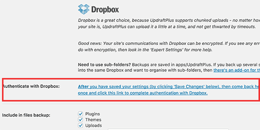 Dropbox als Remote-Speicherdienst für Backups einrichten