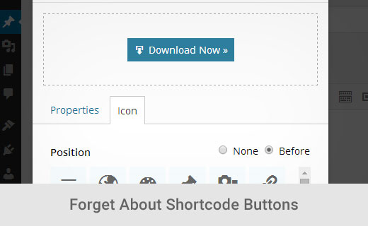 Vergessen Sie Shortcode-Buttons