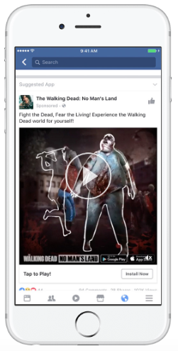 Facebook-Werbung von The Walking Dead