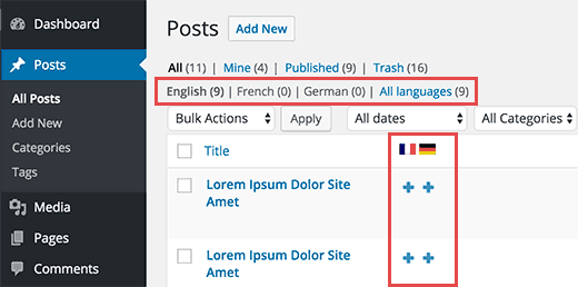 Mehrsprachige Inhalte in WordPress mit WPML erstellen