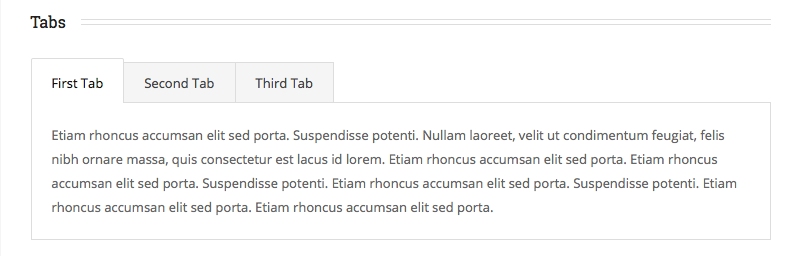 Symple Shortcodes Minimale Tabs