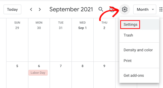 Einstellungen für Google Kalender