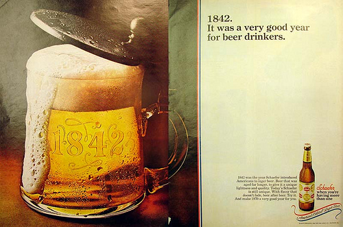 Schaefer Bier Anzeige im Ebony Magazine