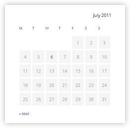 WordPress-Kalender-Widget-Stil