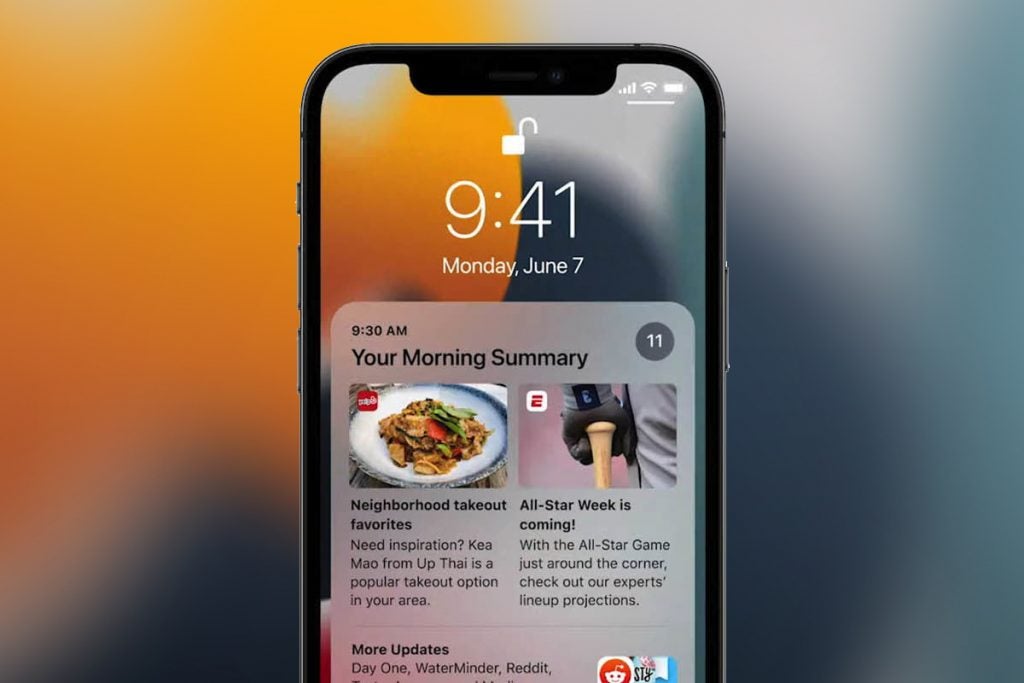 iOS 15 läuft auf einem iPhone