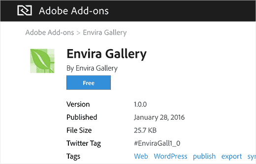 Installieren des Envira Gallery-Add-ons für Adobe Lightroom