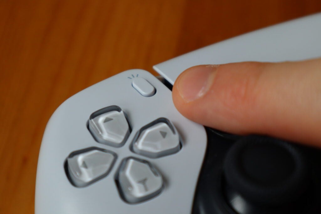 Die Share-Taste auf dem PS5 DualSense-Controller