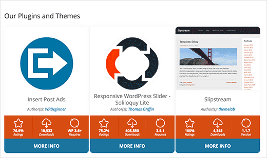 Vorschau von Plugin- und Theme-Infokarten in WordPress