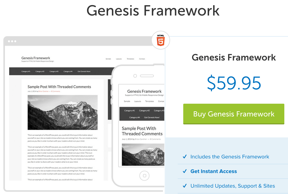 Das Genesis-Framework von StudioPress.