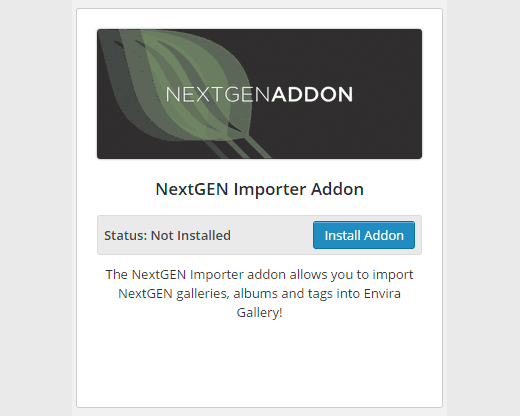 NextGEN Importer Addon-Plugin für Envira Gallery