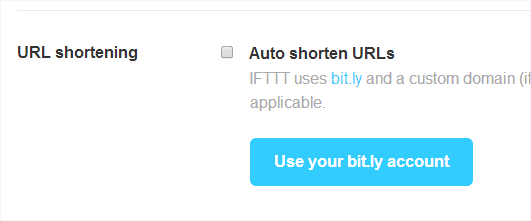 URL-Kürzung in IFTTT deaktivieren