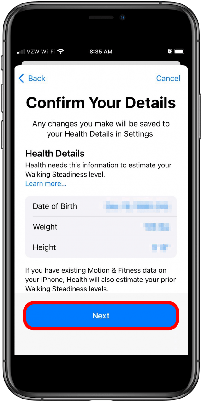 iPhone Walking Steadiness Score Gesundheits-App iOS 15