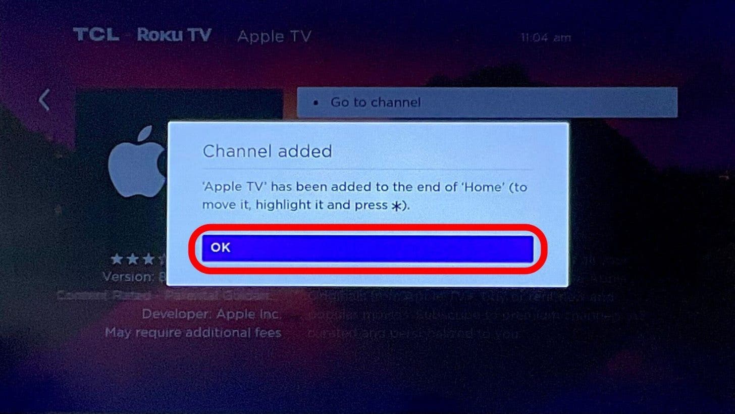 Wählen Sie Apple TV aus dem Suchergebnis aus - kann ich Apple TV auf Roku bekommen?