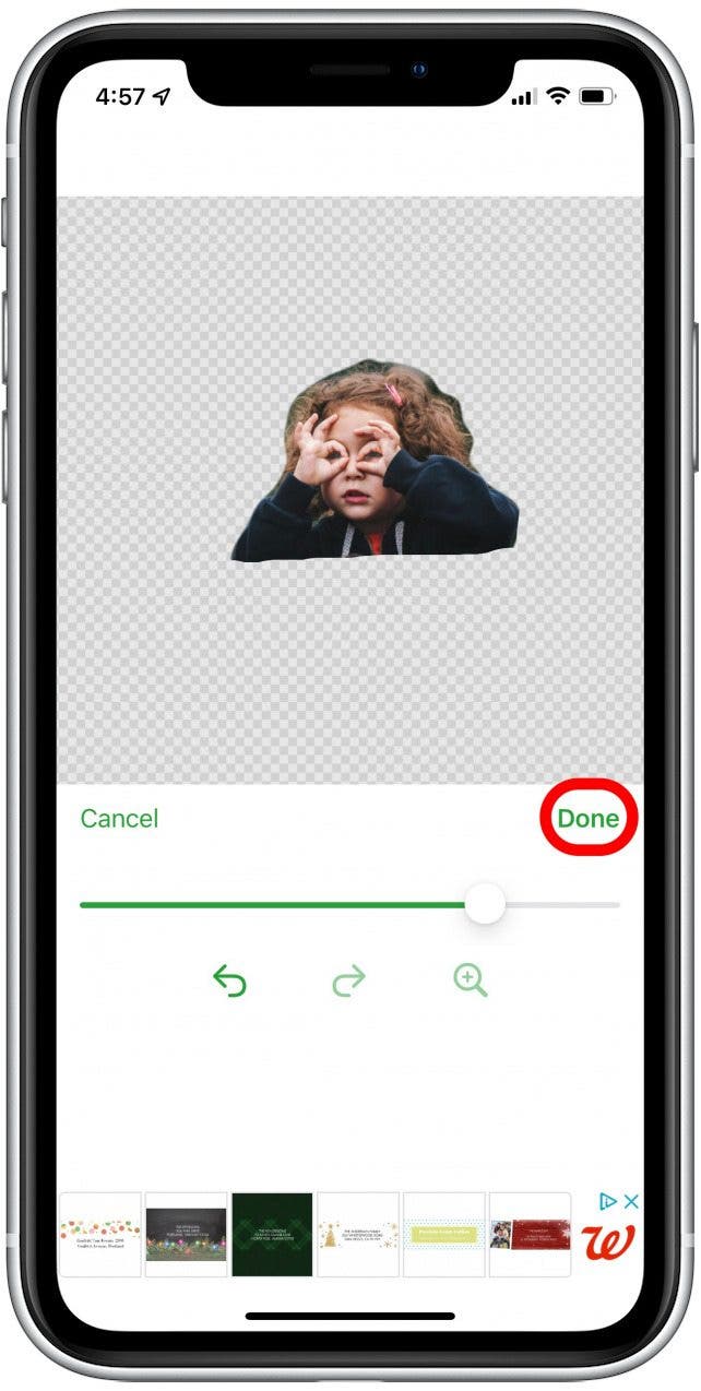 Radiergummi-Tool zum Bearbeiten von benutzerdefinierten Emojis