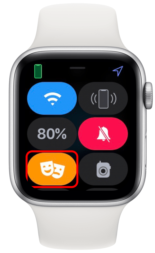 Zwei orangefarbene Maskensymbole auf der Apple Watch