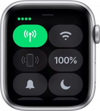 Symbol mit grünen Punkten auf der Apple Watch