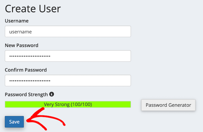 Benutzername und Passwort eingeben