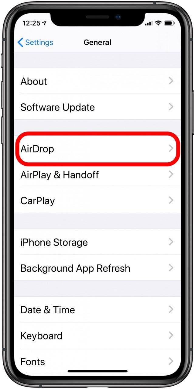 airdrop kontaktiert iphone