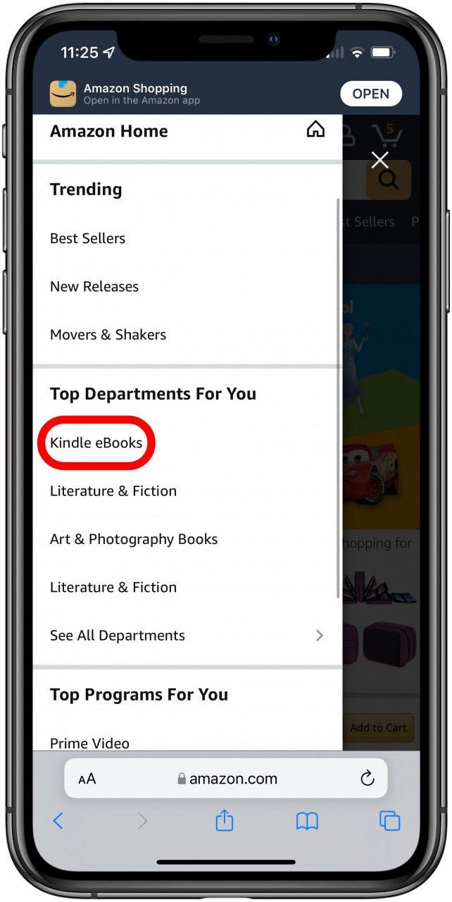Tippen Sie auf Kindle eBooks – So laden Sie Bücher auf das iPhone herunter