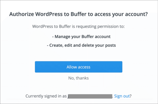 Buffer-Konto verbinden