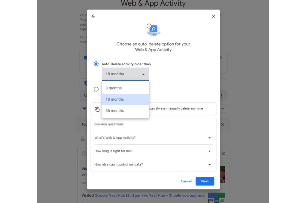 Google Assistant-Ansichtsaktivität