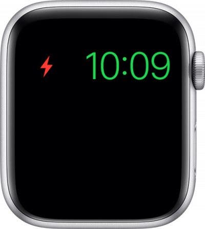 Rotes Blitzsymbol auf der Apple Watch