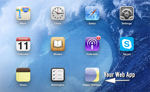 Hinzufügen des Symbols Ihrer WordPress-Website auf dem Startbildschirm von iPhone oder iPad