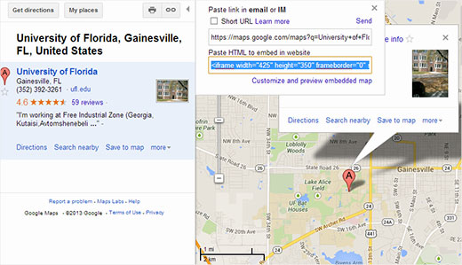 Eine Google Map manuell in WordPress einbetten