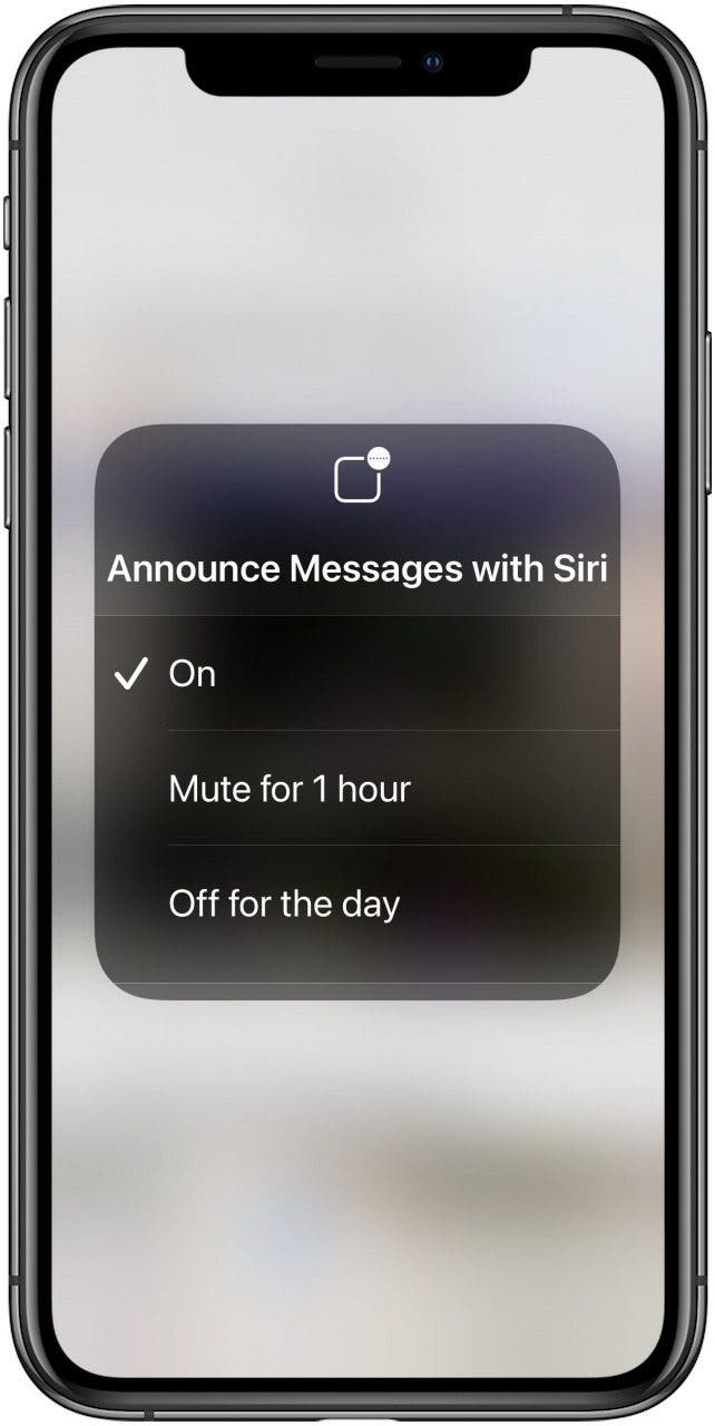 Nachrichten mit Siri-Optionen ankündigen