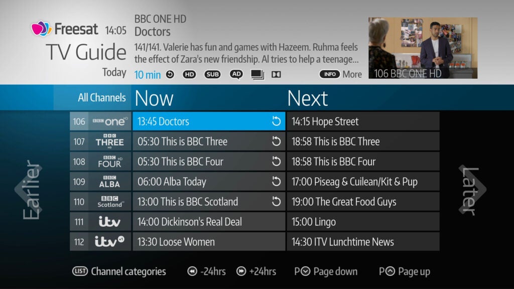 Freesat 4K TV Box (nicht beschreibbar) TV Guide