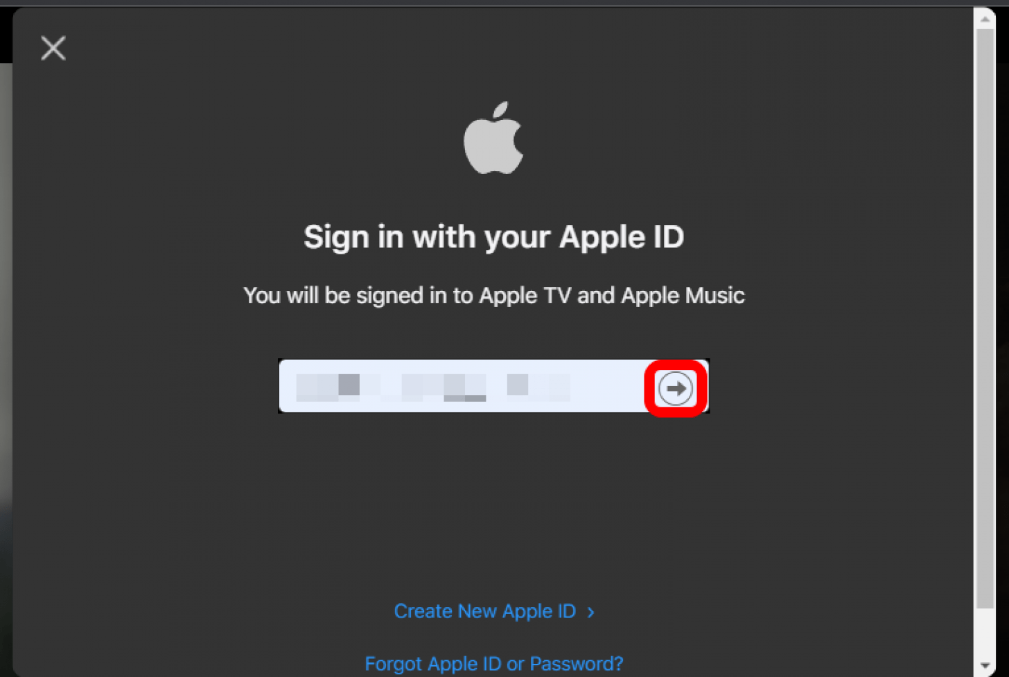 Wie man Ted Lasso anschaut - Geben Sie die Apple ID ein