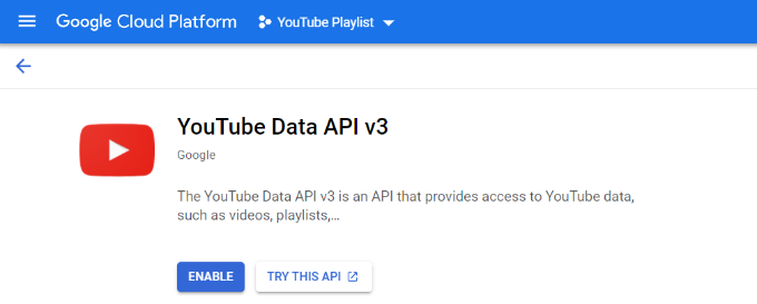 YouTube-API aktivieren