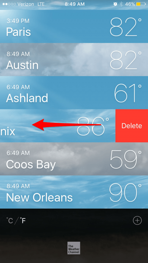 So fügen Sie Standorte in der Wetter-App auf dem iPhone hinzu und löschen sie