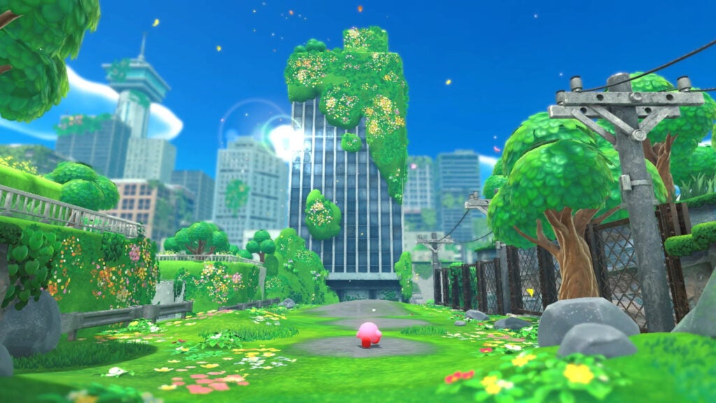 Das erste Level in Kirby und das vergessene Land