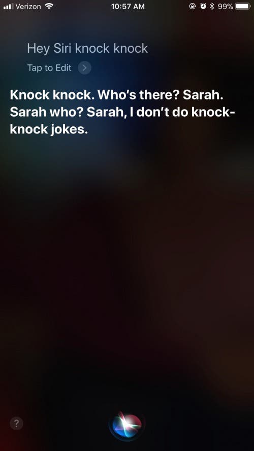 Frag Siri einen Klopf-Klopf-Witz